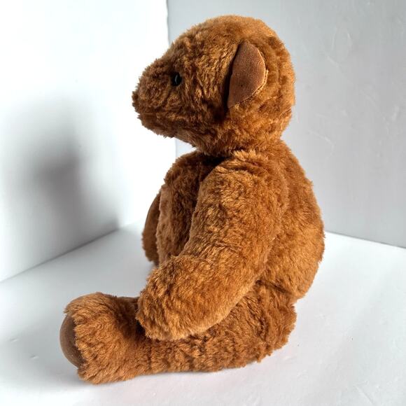 Handmade Jointed Brown Teddy Bear Fuzzy Round Sweet Face Stuffed Bear - Picture 4 of 8